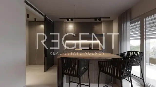 Brač, Postira – penthouse S3 avec terrasse sur le toit, garage et vue