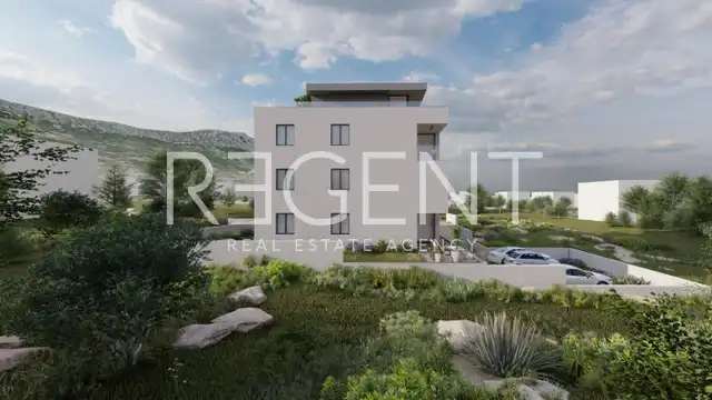 Split, Kaštel Lukšić - Trojizbový byt s priestrannou záhradou 68 m2 novostavba