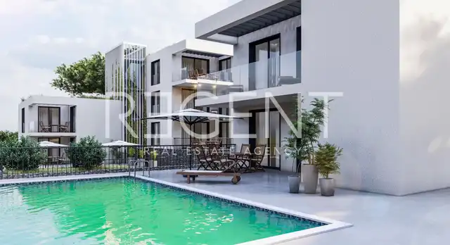 Primošten, Apartment 148 m², — 2 bedrooms, private pool, garden, terrace, loggia
