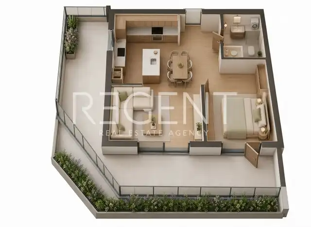 Split, Visoka - Penthouse s terasom u modernoj novogradnji
