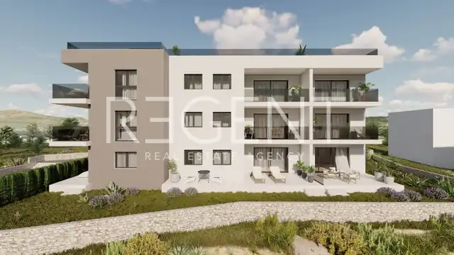 Trogir, Čiovo – Penthouse s výhledem na moře 57 m2 novostavba