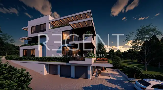Penthouse 170 m², Šestine — terase, pogled, 2 parkinga