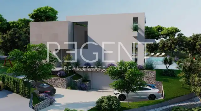 Trogir, Čiovo - Land with a project for a luxury villa