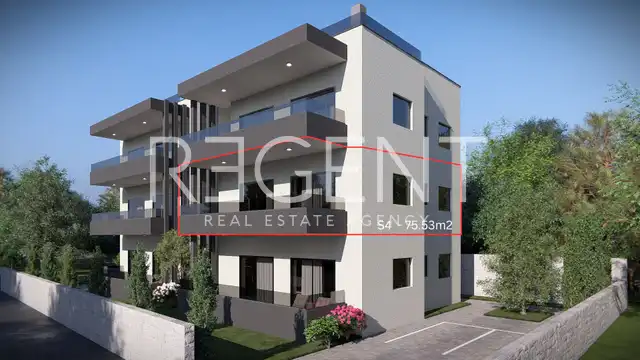Zadar, Sukošan – Dreizimmerwohnung in Meeresnähe 75,53 m², Neubau