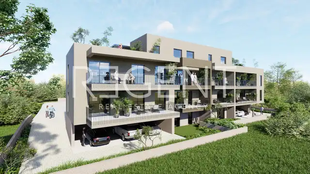 Trogir - Dvosoban stan s vrtom 106 m2, novogradnja