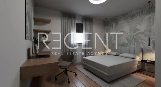 Brač, Postira – penthouse S3 avec terrasse sur le toit, garage et vue