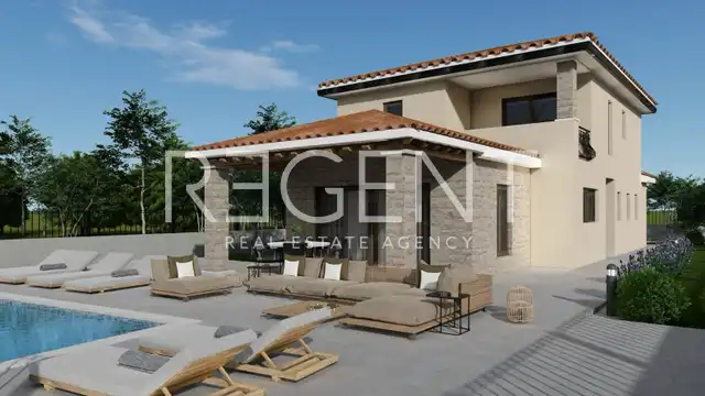 Poreč, Vežnaveri – moderní dvoupodlažní dům s bazénem