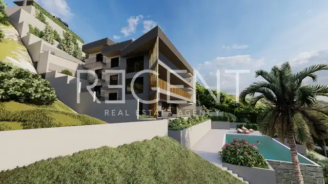 Omiš, Borak – Pozemok s projektom na výstavbu troch luxusných víl 2460m2