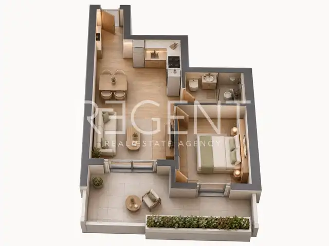 Split, Visoka - Bilocale con terrazzo e loggia in un nuovo edificio moderno
