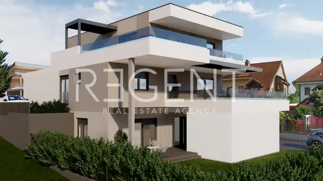 Záhřeb, Šestine – Luxusní byt v městské vile s rozlehlou zahradou, 132 m², novostavba