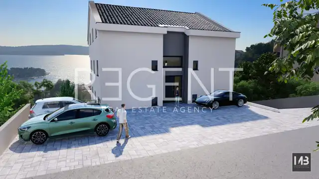 Trogir, Čiovo – Dvosoban stan s terasom u novogradnji
