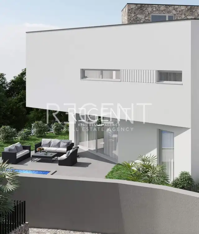 Murter - Moderná vila s bazénom v osade "WIND ROSE" 178 m2, NOVÁ STAVBA