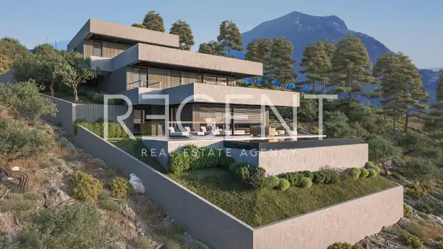 Omiš, Gata – Grundstück mit Baugenehmigung und Projekt für eine Villa