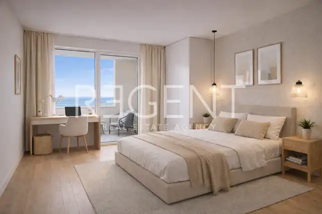 Makarska, Zelenka - appartement de deux pièces dans un immeuble neuf avec terrasse et jardin.