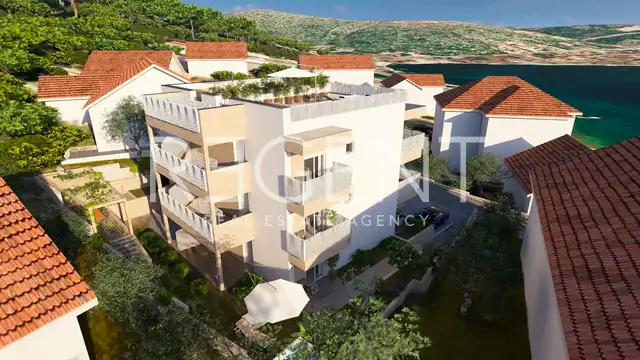 Marina, Poljica - Appartement de deux chambres avec terrasse dans un immeuble moderne de construction récente.