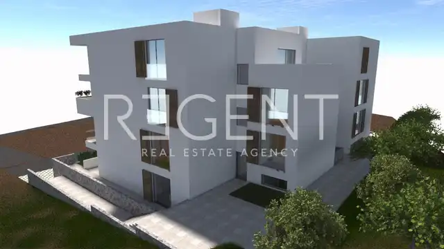 Trogir, Okrug Gornji – Dvosoban stan s pogledom na more 65 m2 novogradnja
