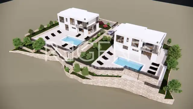 Split, Klis - Zemljište 1800 m2 s projektom za dvije vile