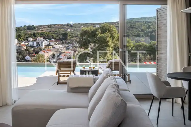 Brač, Splitska - Haus mit Meerblick