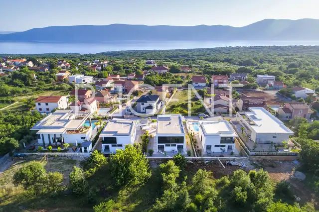 Krk, Linardići - Villa di lusso con vista mare, piscina a sfioro e sauna 350m2