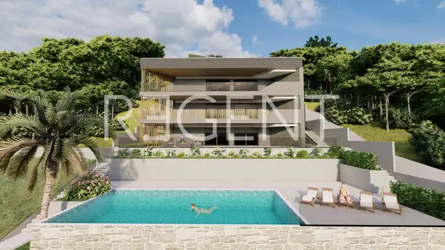 Omiš, Borak – Pozemok s projektom na výstavbu troch luxusných víl 2460m2