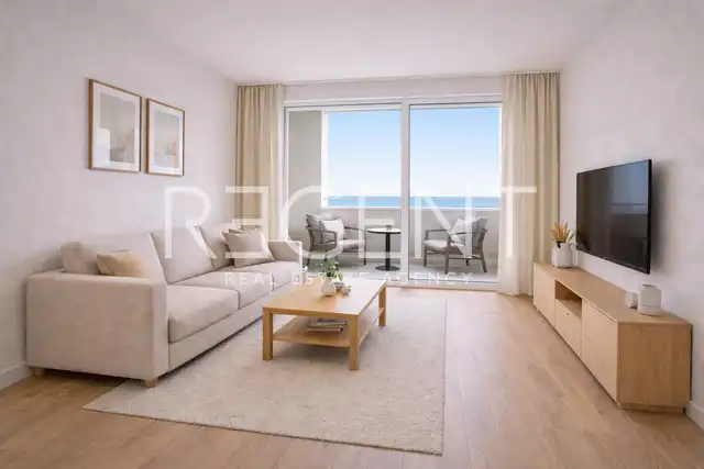 Makarska, Zelenka - appartement de deux pièces dans un immeuble neuf avec terrasse et jardin.