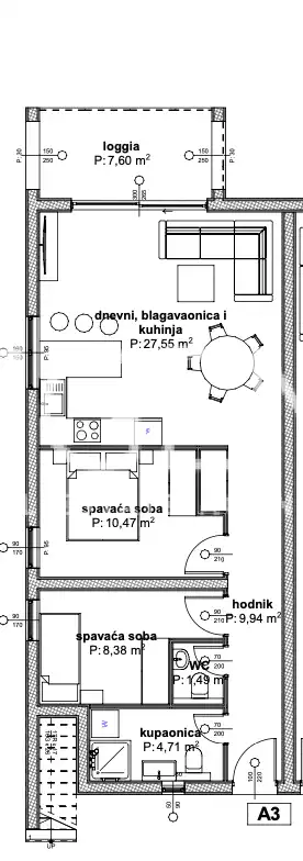 RE85199PŮDORYS BYTU