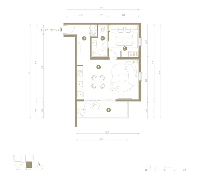 RE793325Tlocrt apartmana