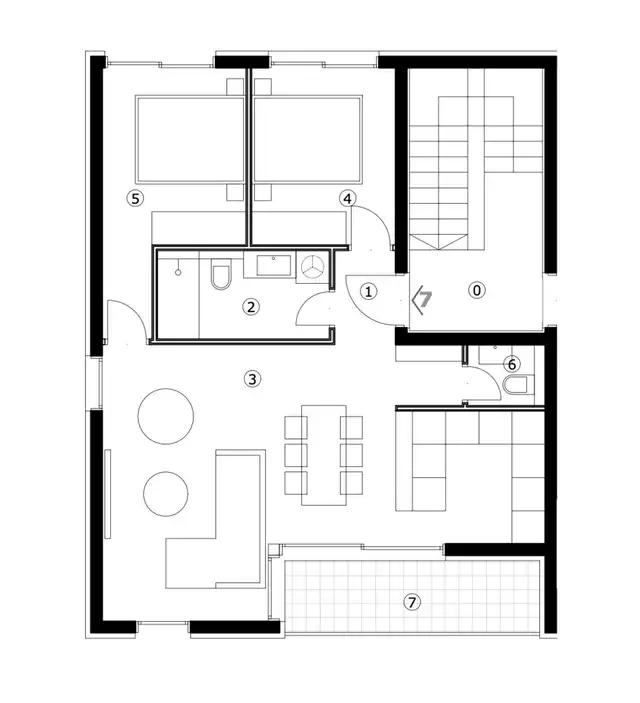 RE475372Plan parteru - Budynek A - S7
