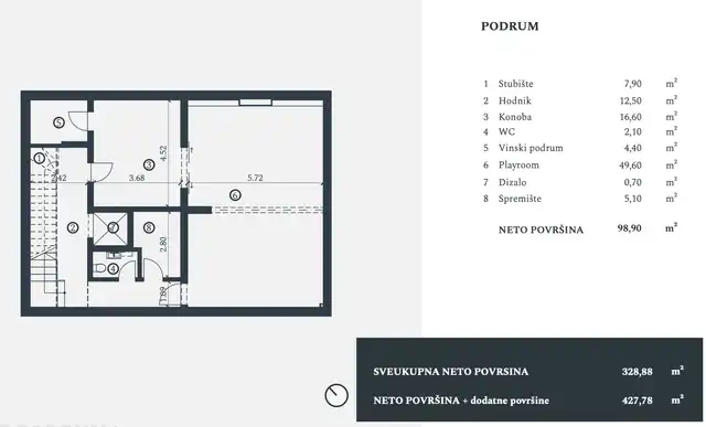 RE948138Tlocrt podruma
