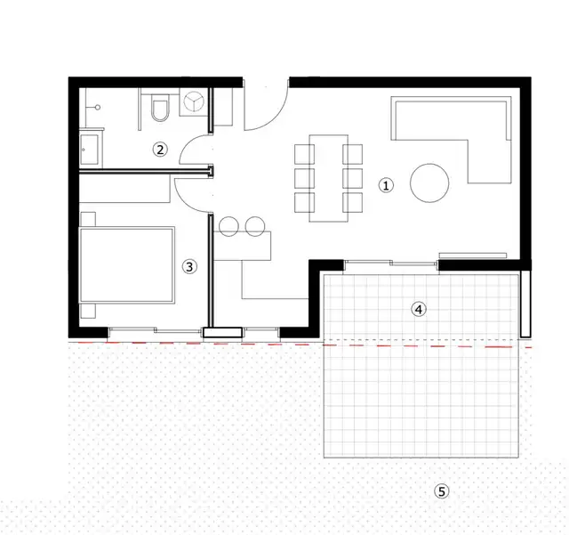 RE334623Plan piętra - Budynek A - S2