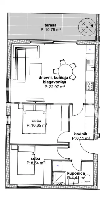 RE85460PŮDORYS BYTU