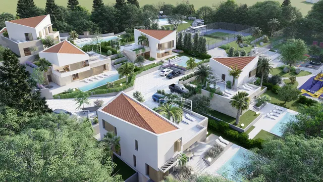 Krk, Malinska - Ville di lusso in fila
