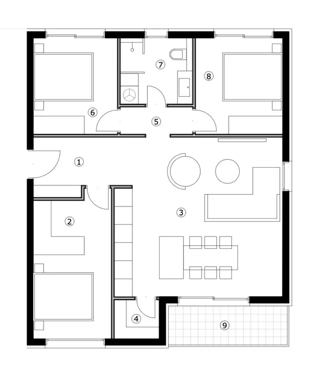 RE695136Plan parteru - Budynek A - S8