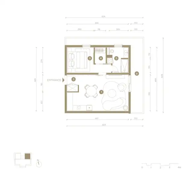 RE611833Tlocrt apartmana