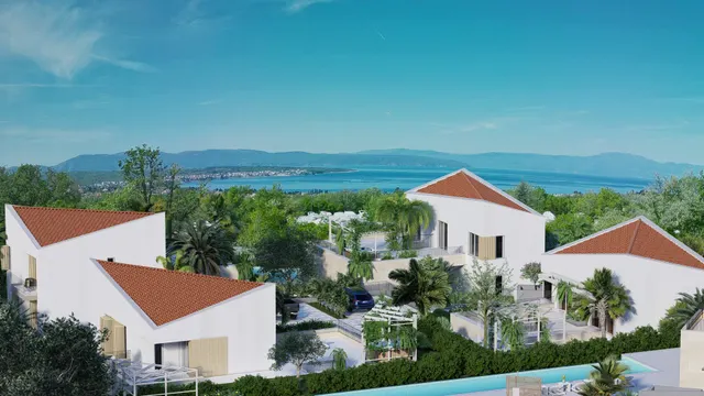 Krk, Malinska - Ville di lusso in fila