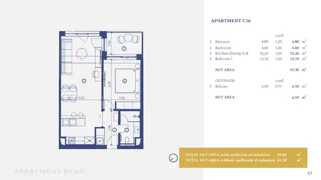 RE869496Tlocrt apartmana C16