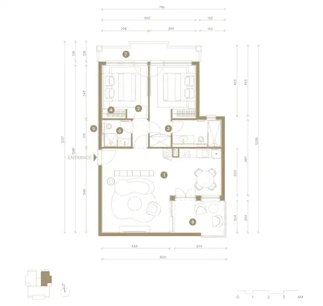 RE100441Tlocrt apartmana