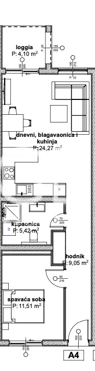 RE85203PŮDORYS BYTU