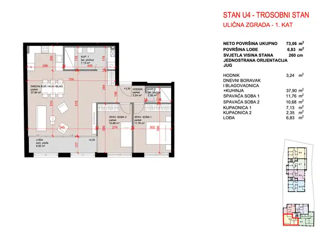 RE267168Tlocrt stana