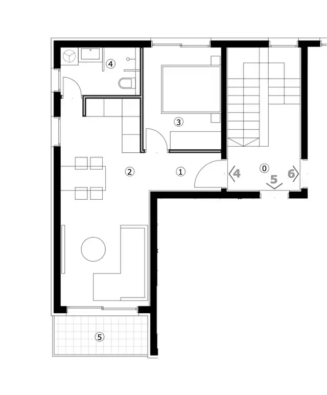 RE537016Plan piętra - Budynek A - S4