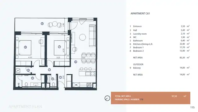 RE512246Tlocrt apartmana