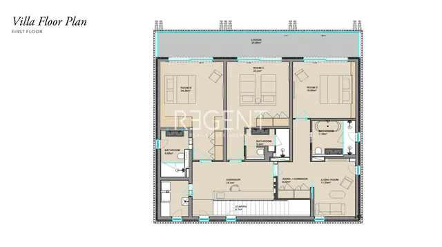 RE69334Plan piętra 1. piętra