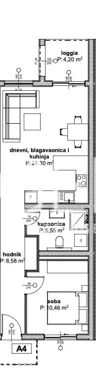 RE85249PŮDORYS BYTU