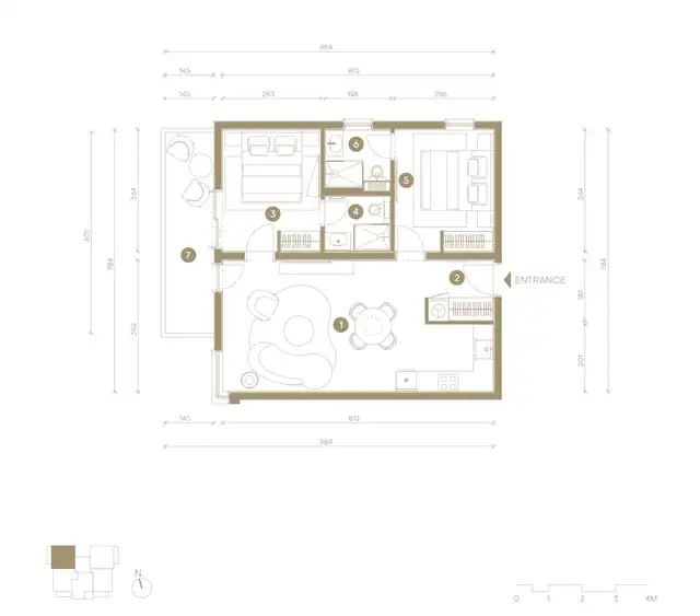 RE514478Tlocrt apartmana