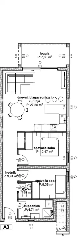 RE85197PŮDORYS BYTU