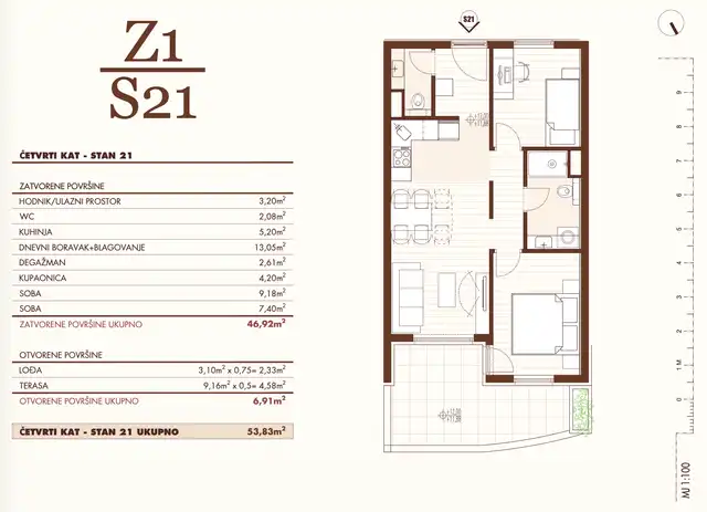 RE667383Tlocrt - Z1 - S21