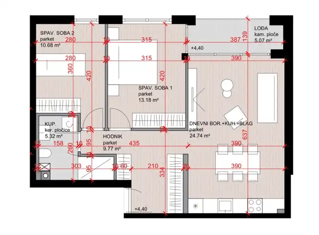 RE329853Půdorys bytu