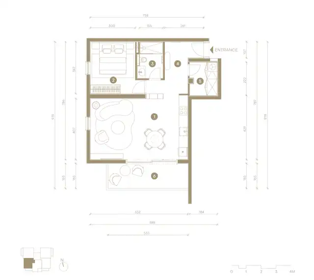 RE539921Tlocrt apartmana