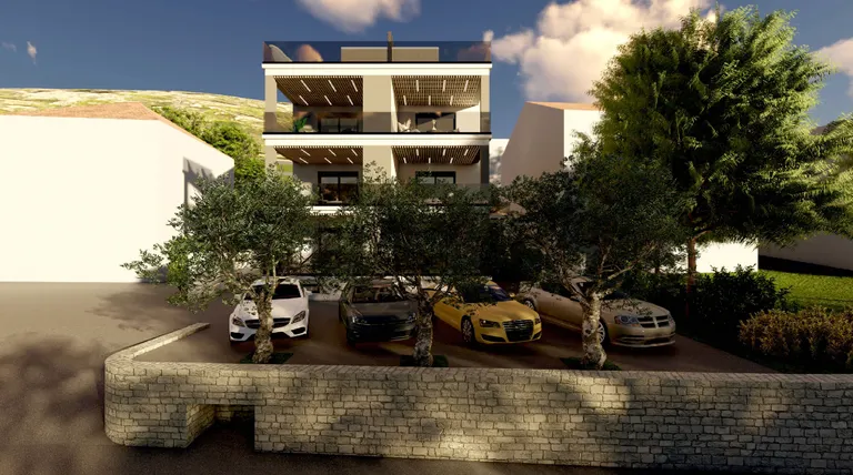 Trogir, Seget Donji - Drei-Zimmer-Wohnung mit Meerblick 113 m2