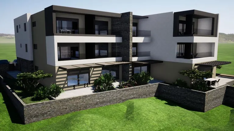 Šibenik, Žaborić – Luxusní byt 72 m² s terasou a zahradou